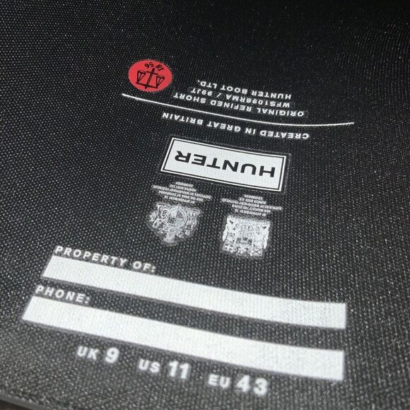 Hunter Original Refined Short Buckle Pull On Black Women's Rain Boots 11 New - Picture 9 of 9